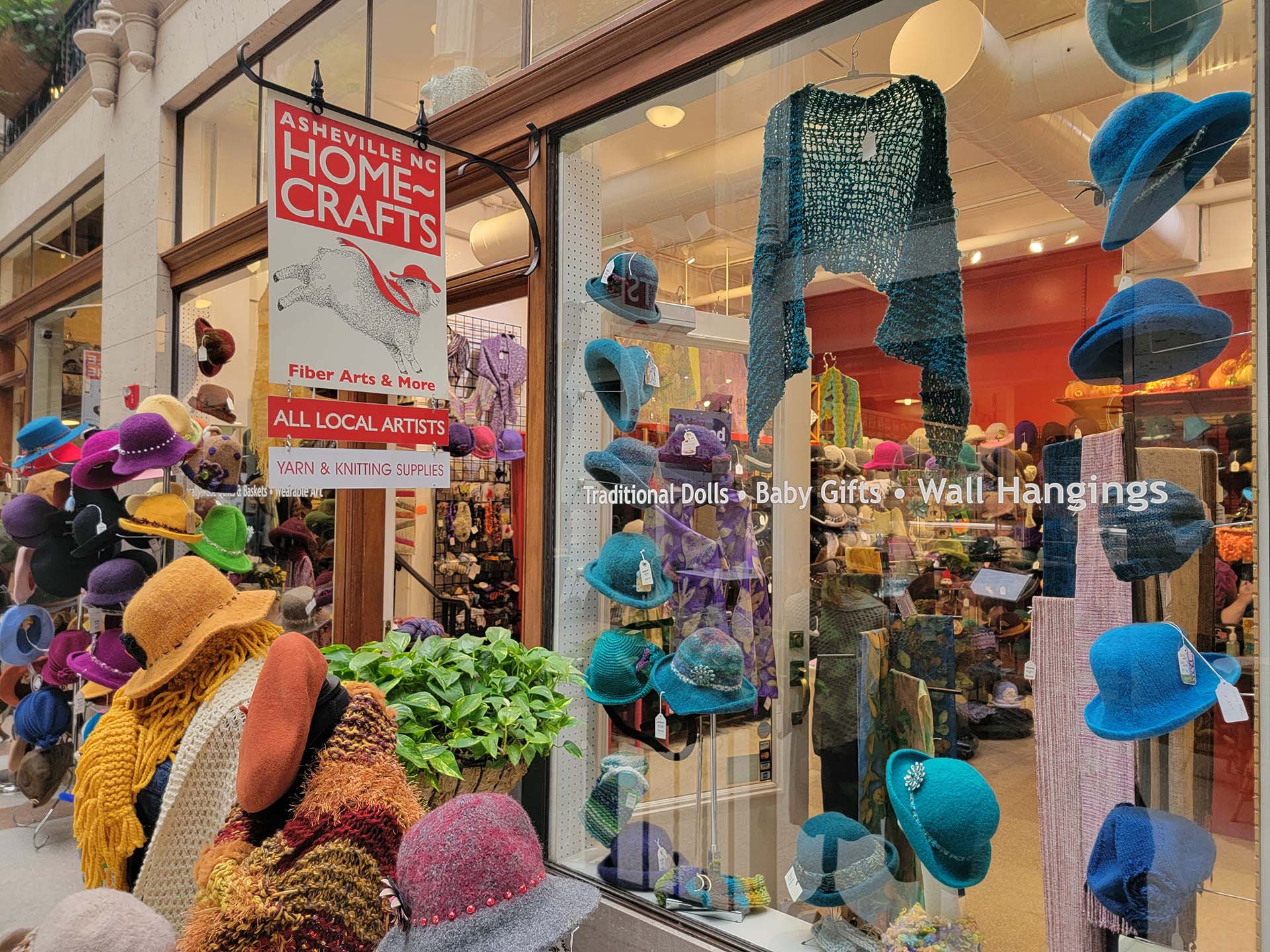 Asheville Home Crafts Shop for yarn and knitting supplies