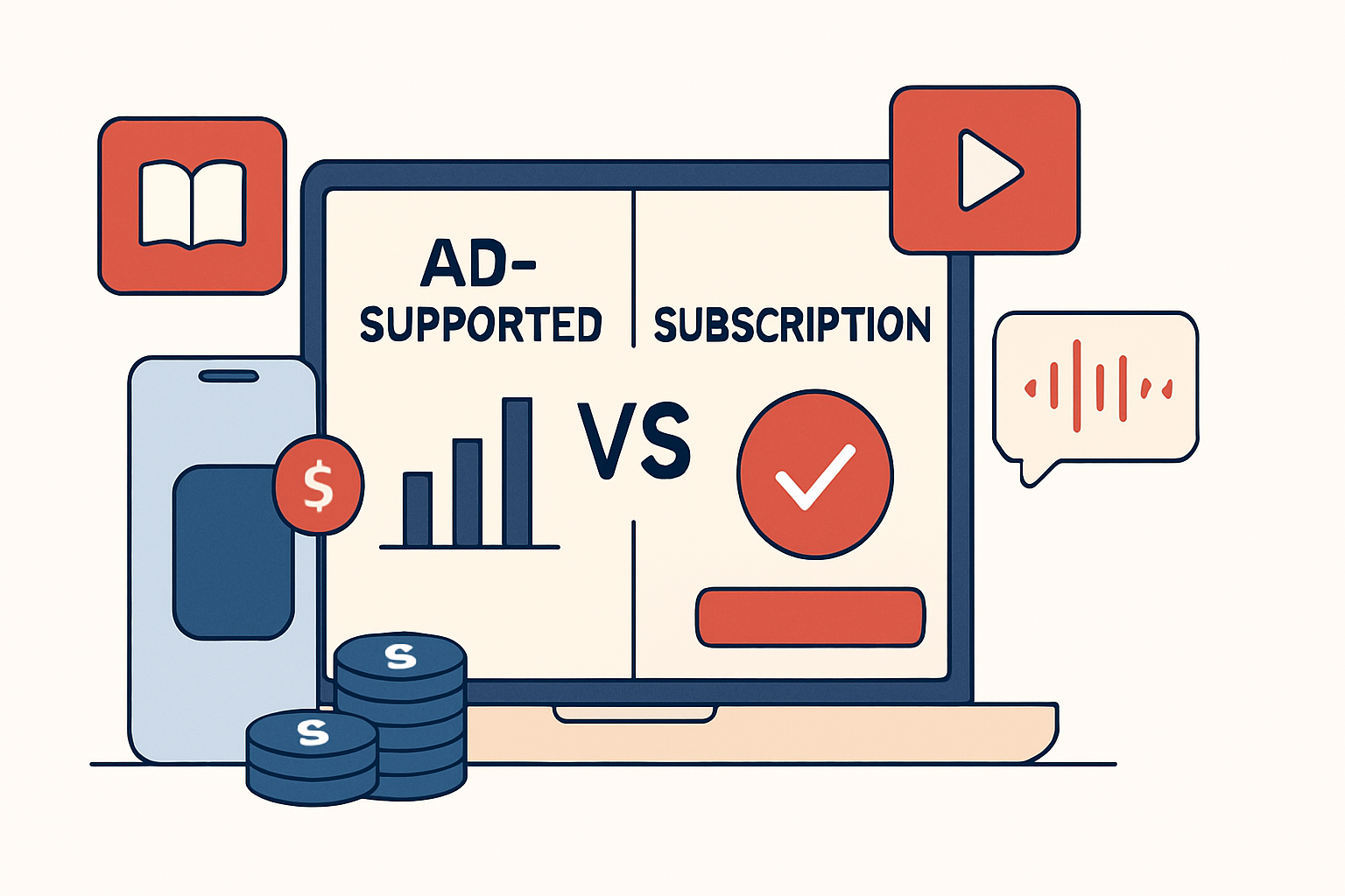 Choosing between ad-supported and subscription models