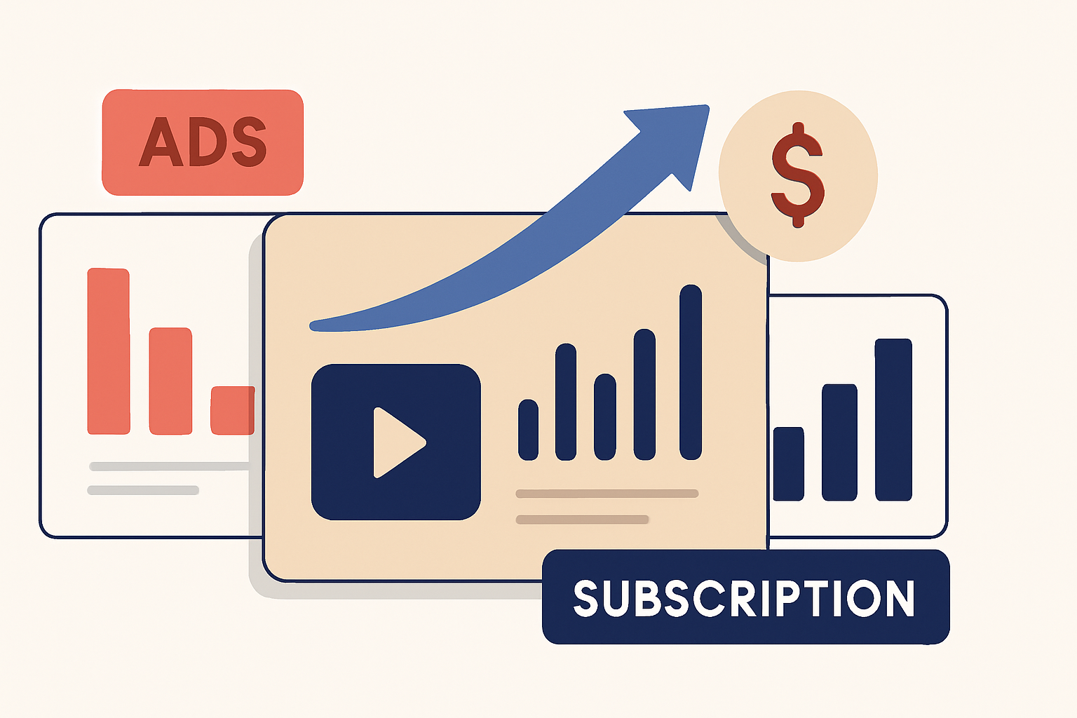 The shift from ad-based to subscription-based monetization models