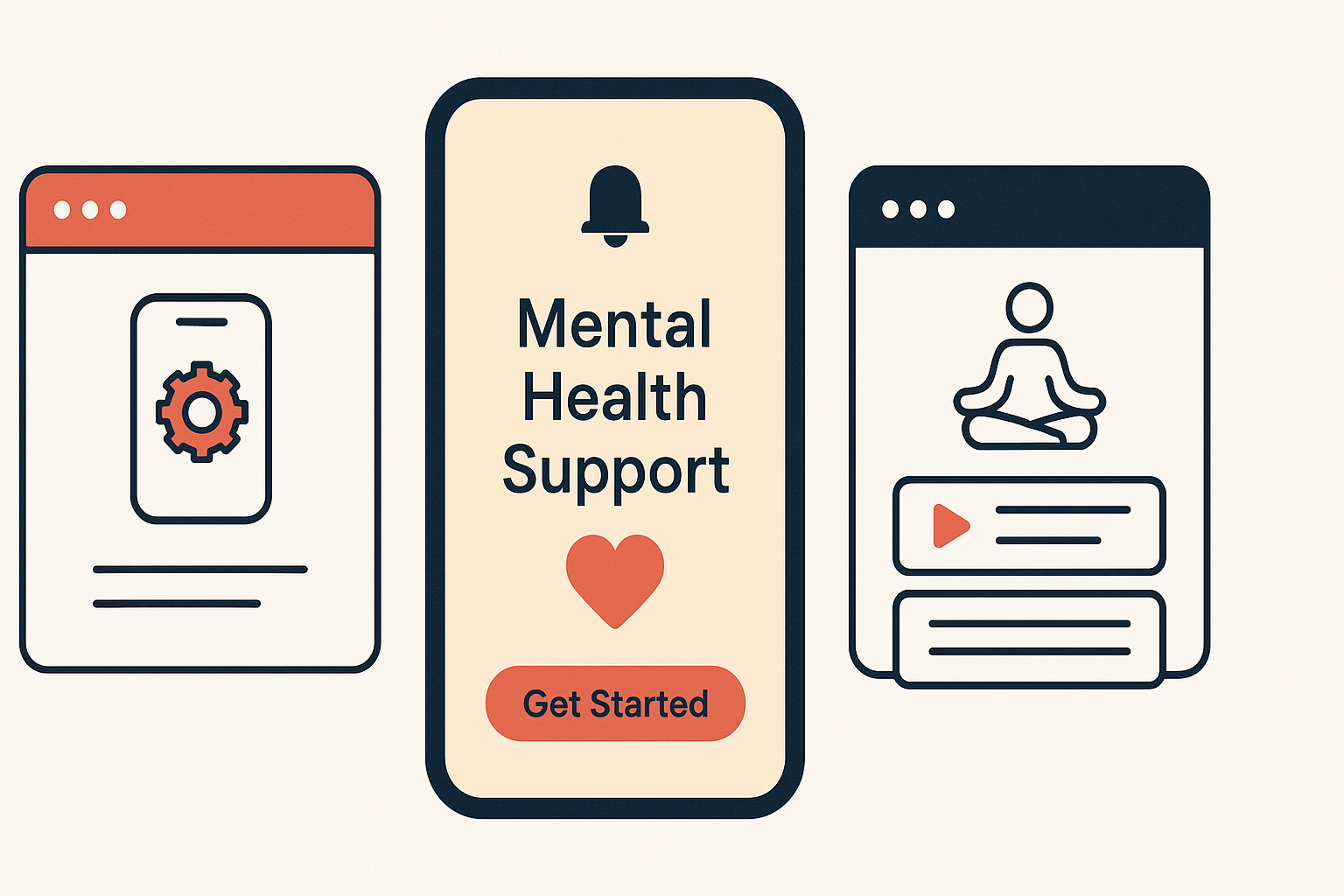 Mental health support app