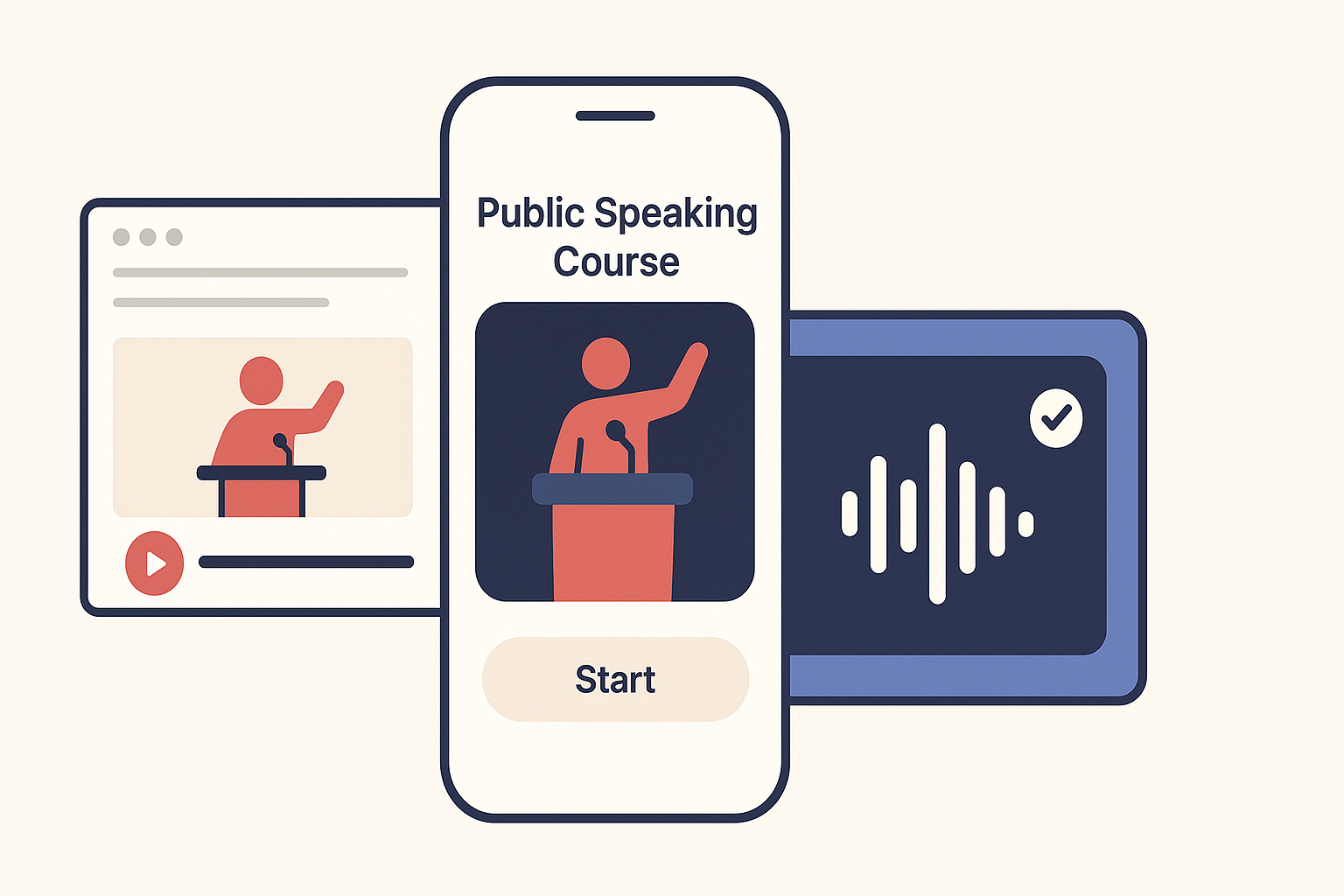 Public speaking course app