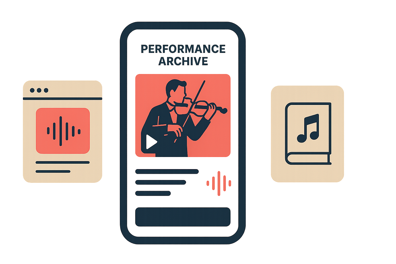 Classical music performance archive app