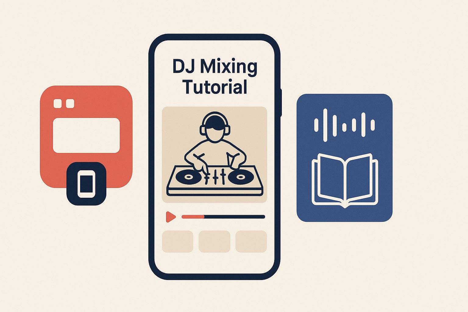 DJ mixing tutorial app