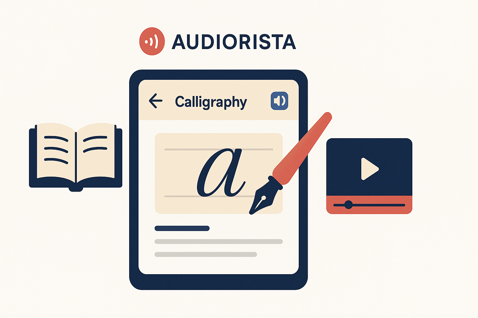 Calligraphy instruction app