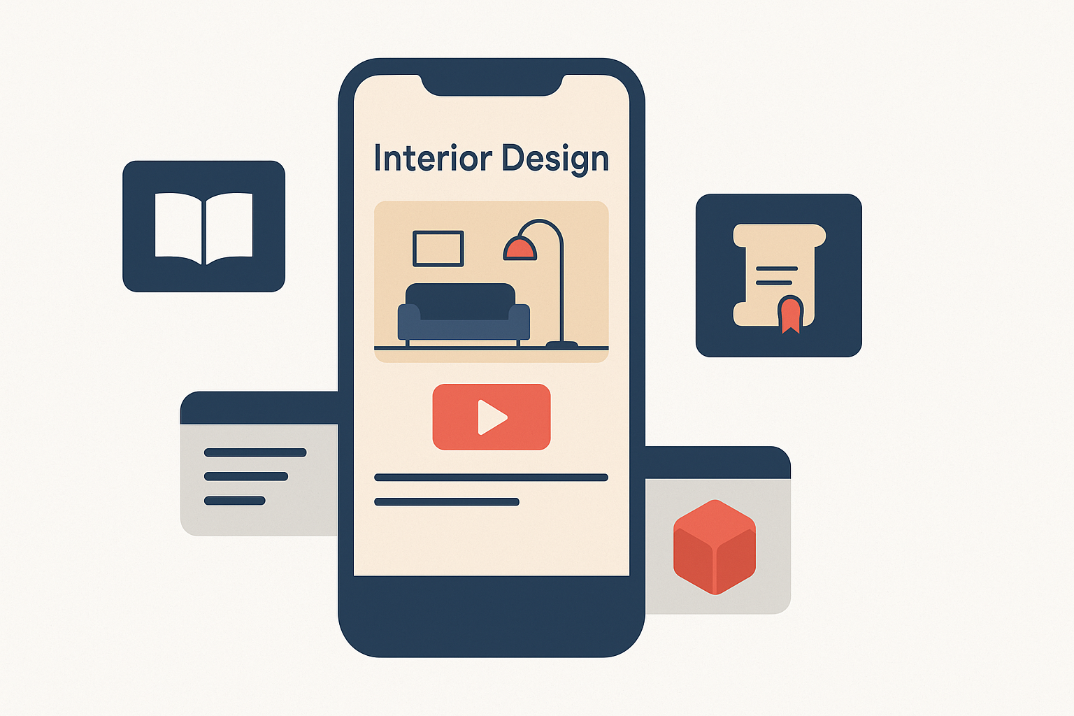 Interior design tutorial app