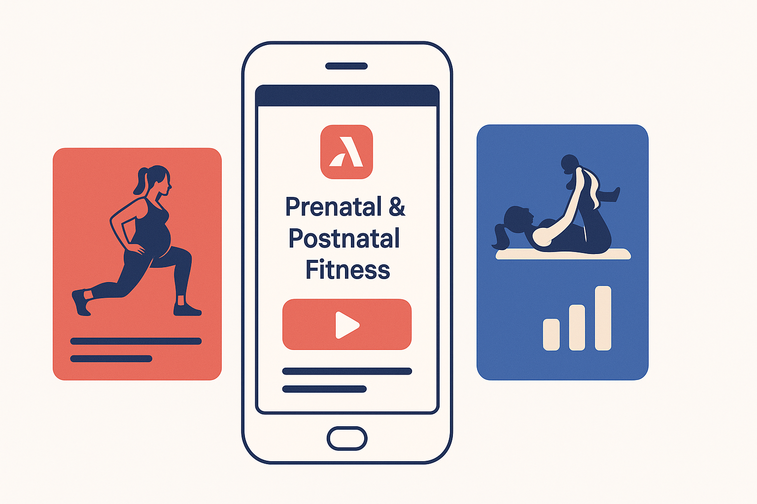 Prenatal and postnatal fitness app