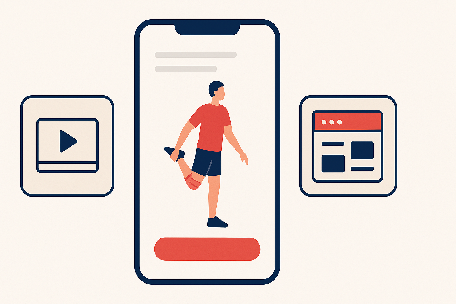 Injury recovery exercise app