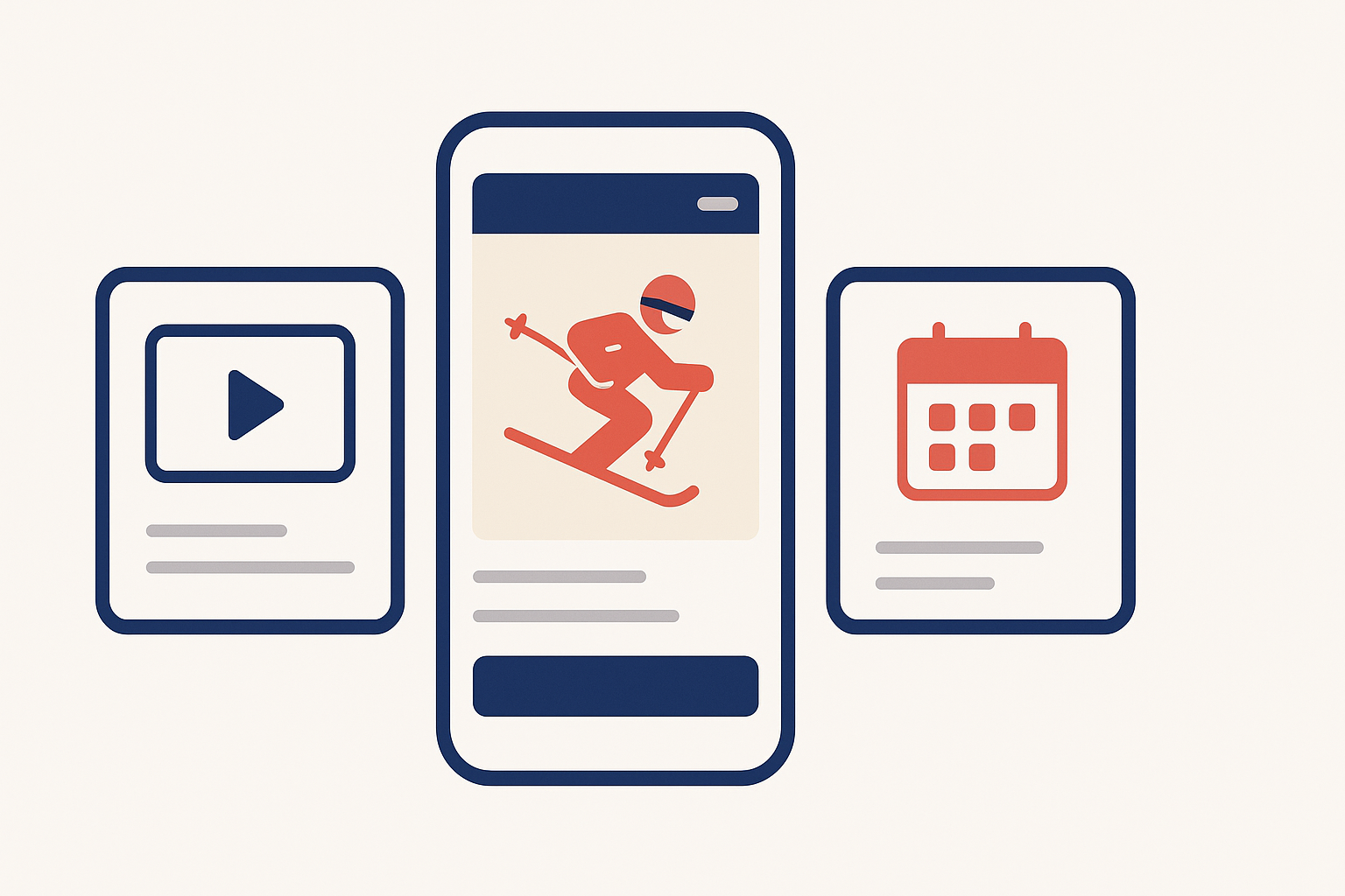Skiing and snowboarding lessons app