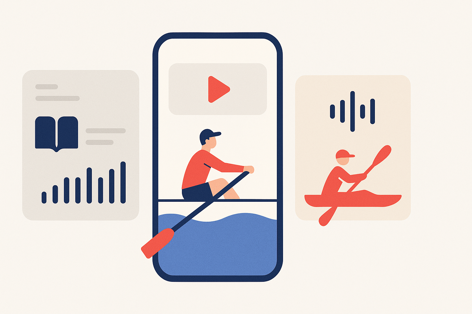 Rowing and kayaking technique app
