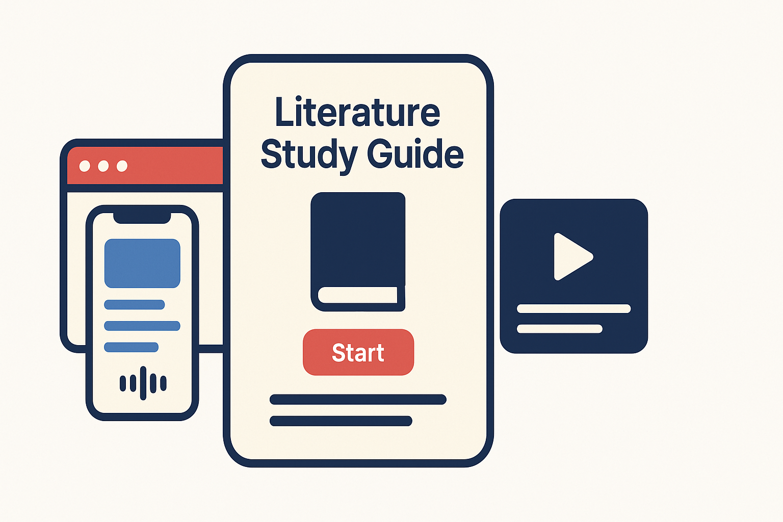 Literature study guide app