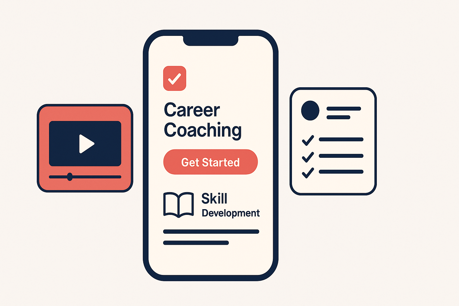 Career coaching and skill-building app