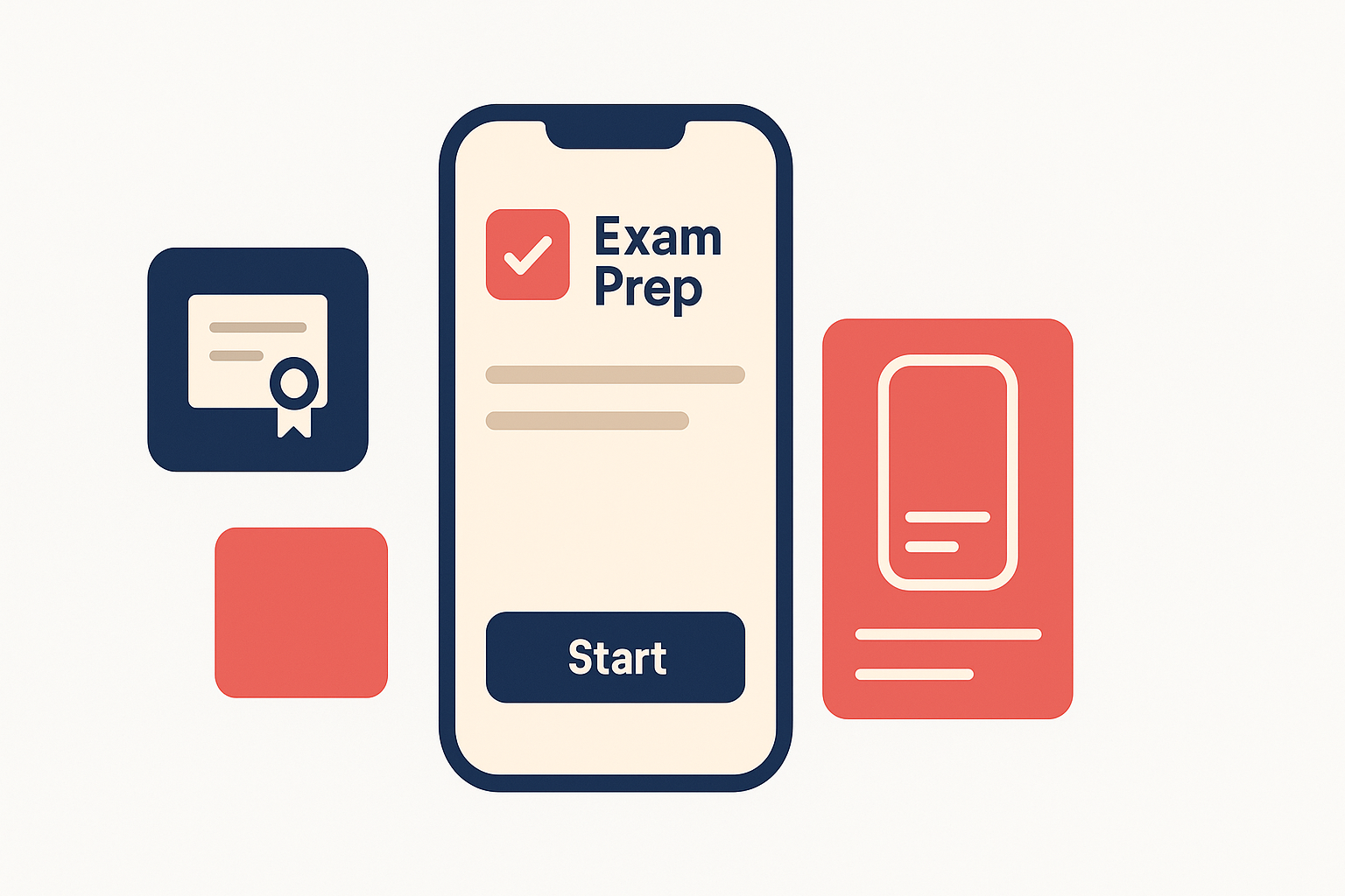 Exam prep for professional licenses app