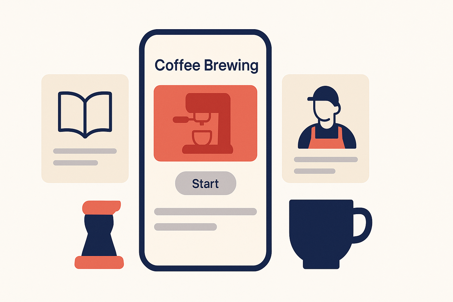 Coffee brewing and barista training app