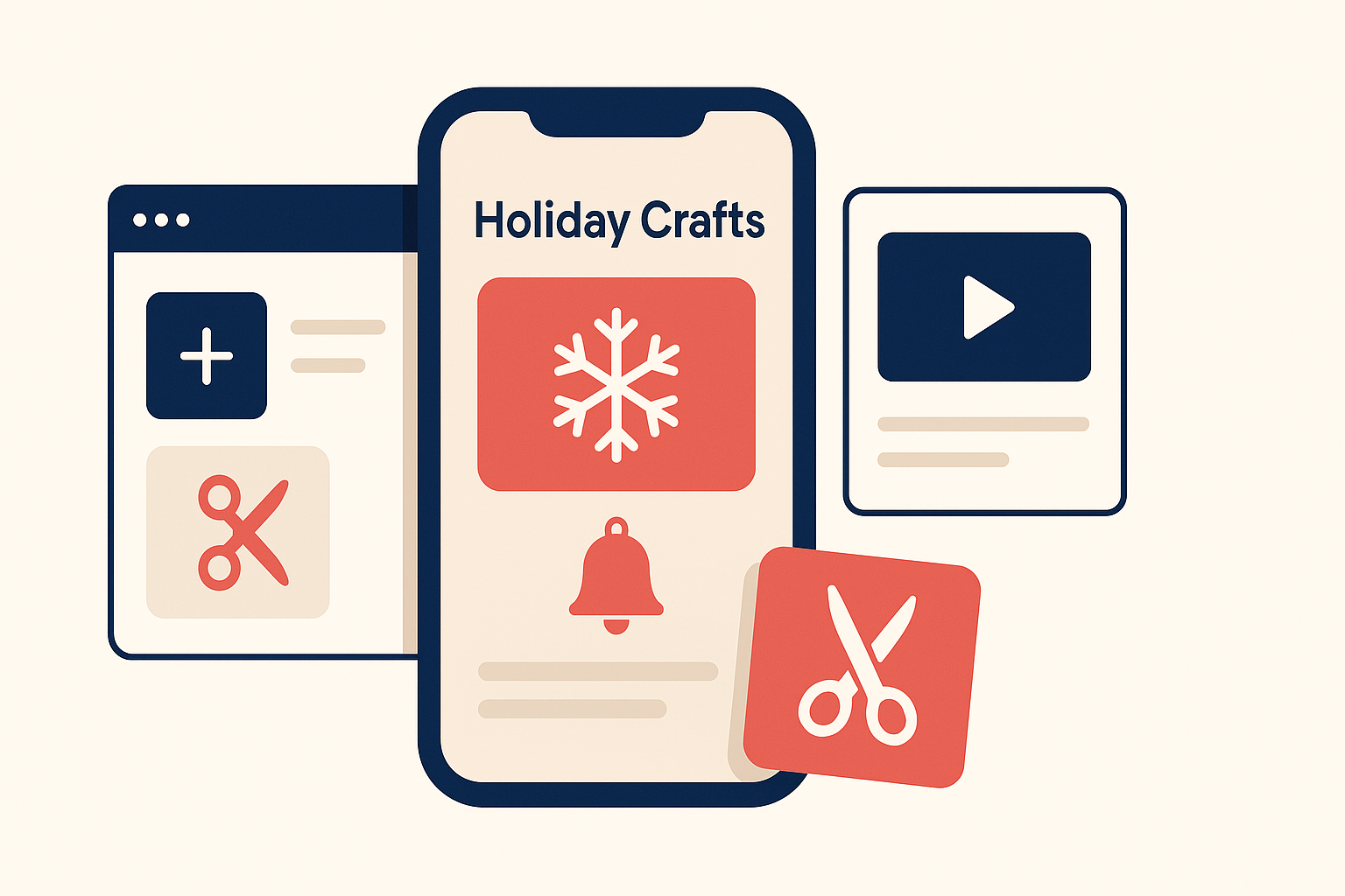Seasonal holiday craft app