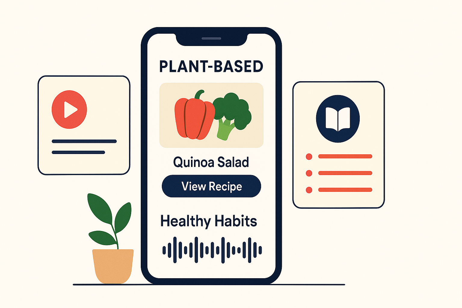 plant based cooking and health app