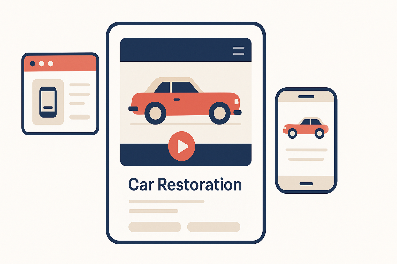 Car restoration tutorial app