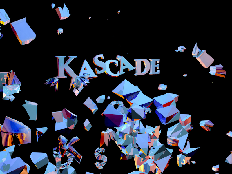 KASCADE surrounded by shattered fragments.
