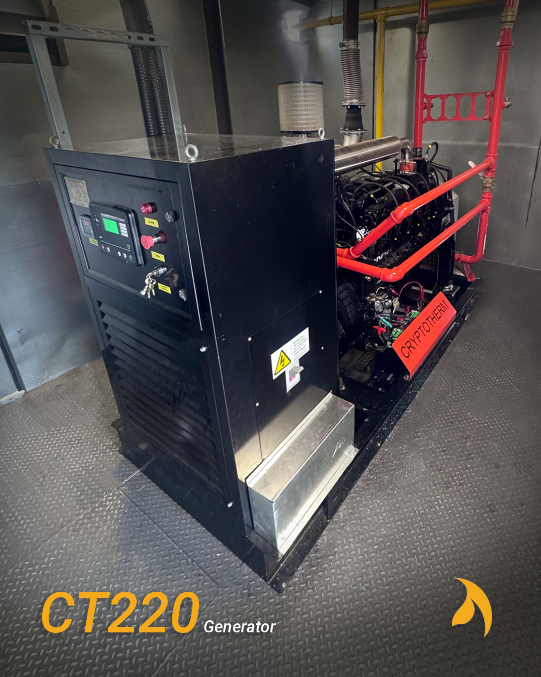ct 220 kw generator running
