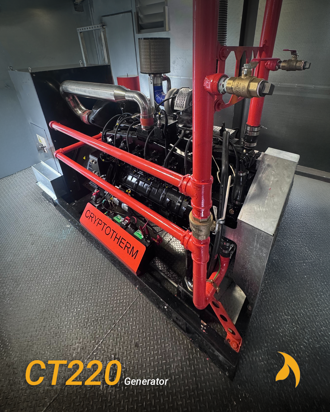 ct 220 kw generator running
