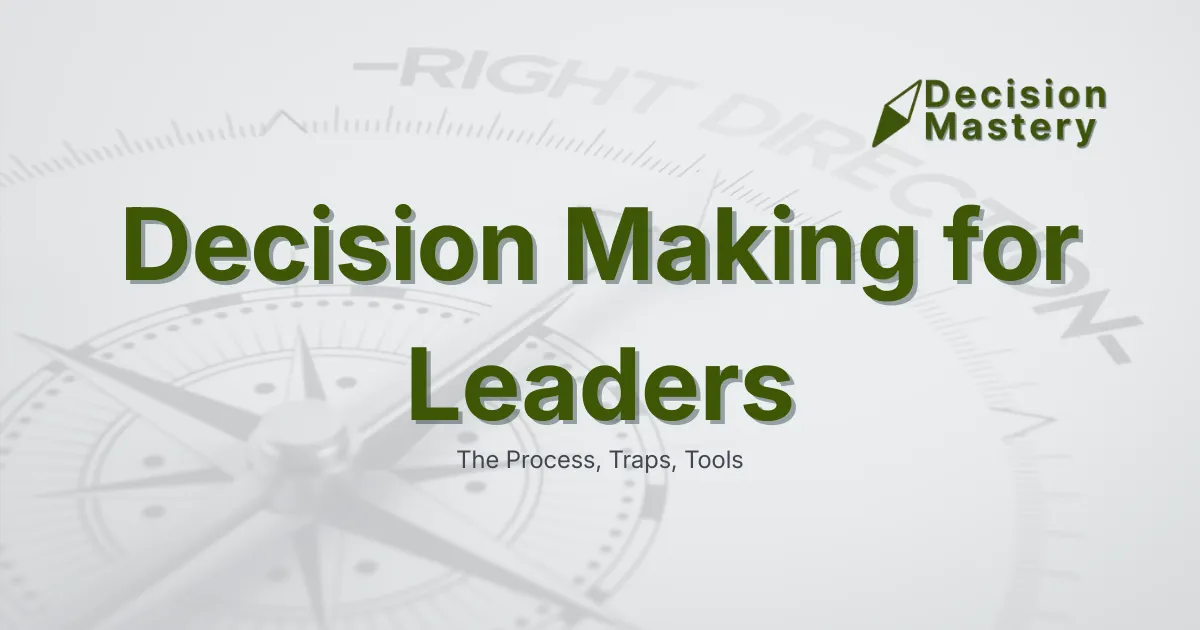 Decision Making For Leaders: The complete Guide Banner