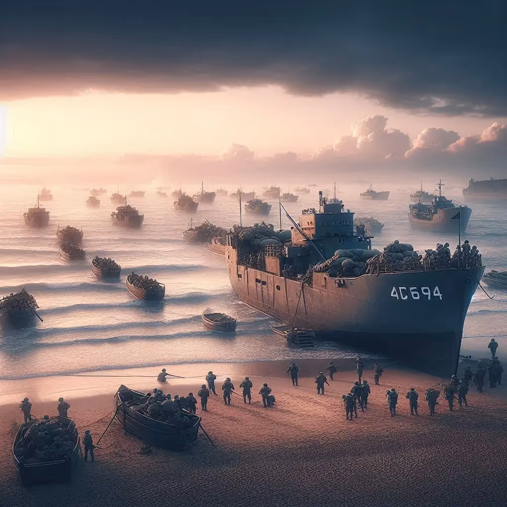 An AI generated Image of the D-Day Landings
