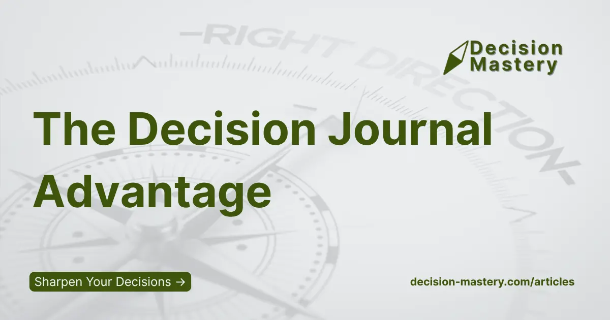 Two types of decision journal are on the desk waiting to be used. 