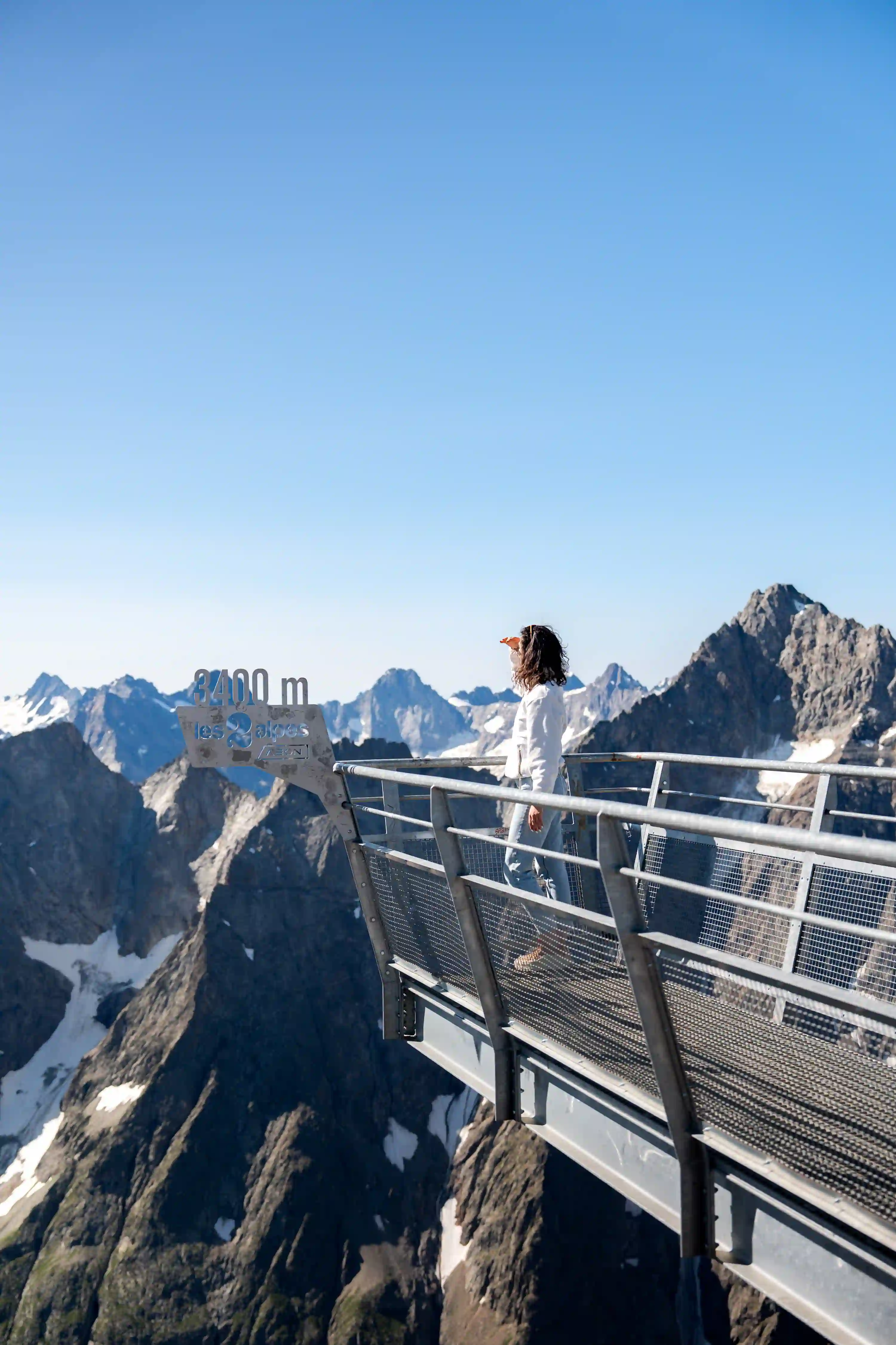 Passerelle panoramique à 3400m d'altitude, Les 2 Alpes