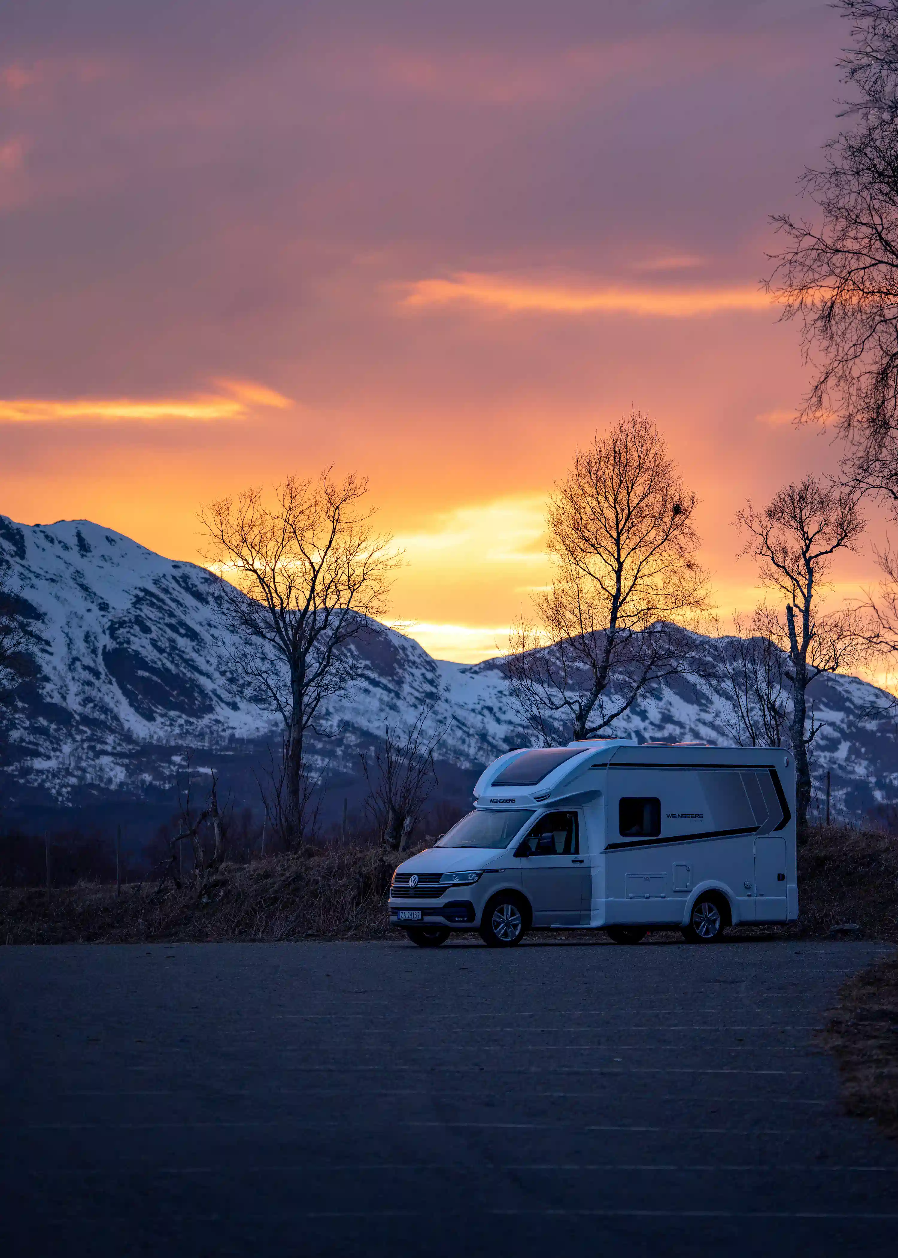 Spot du soir avec le camping-car, aux Vesterålen