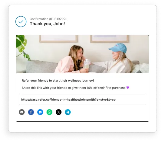 Post Purchase Widget