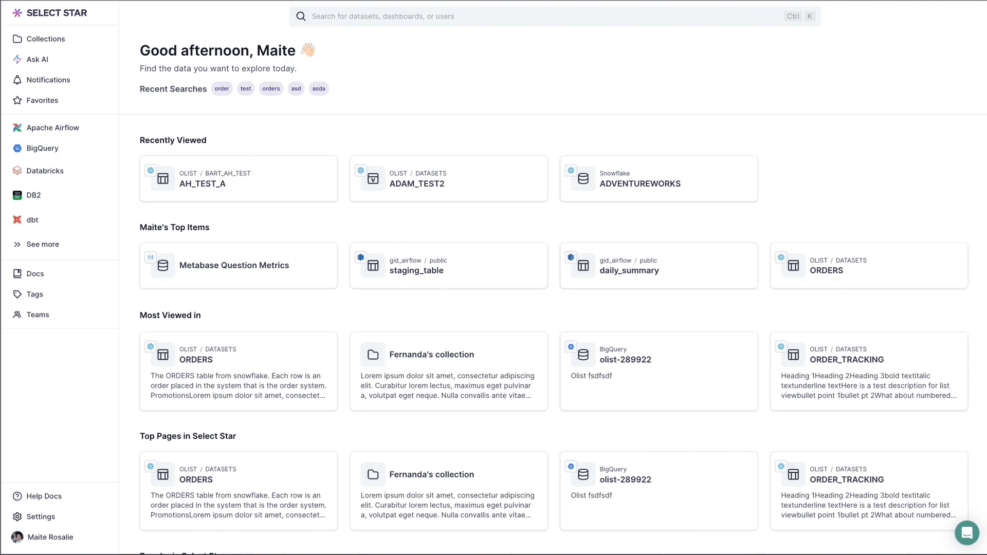 Creating  new data source in Select Star