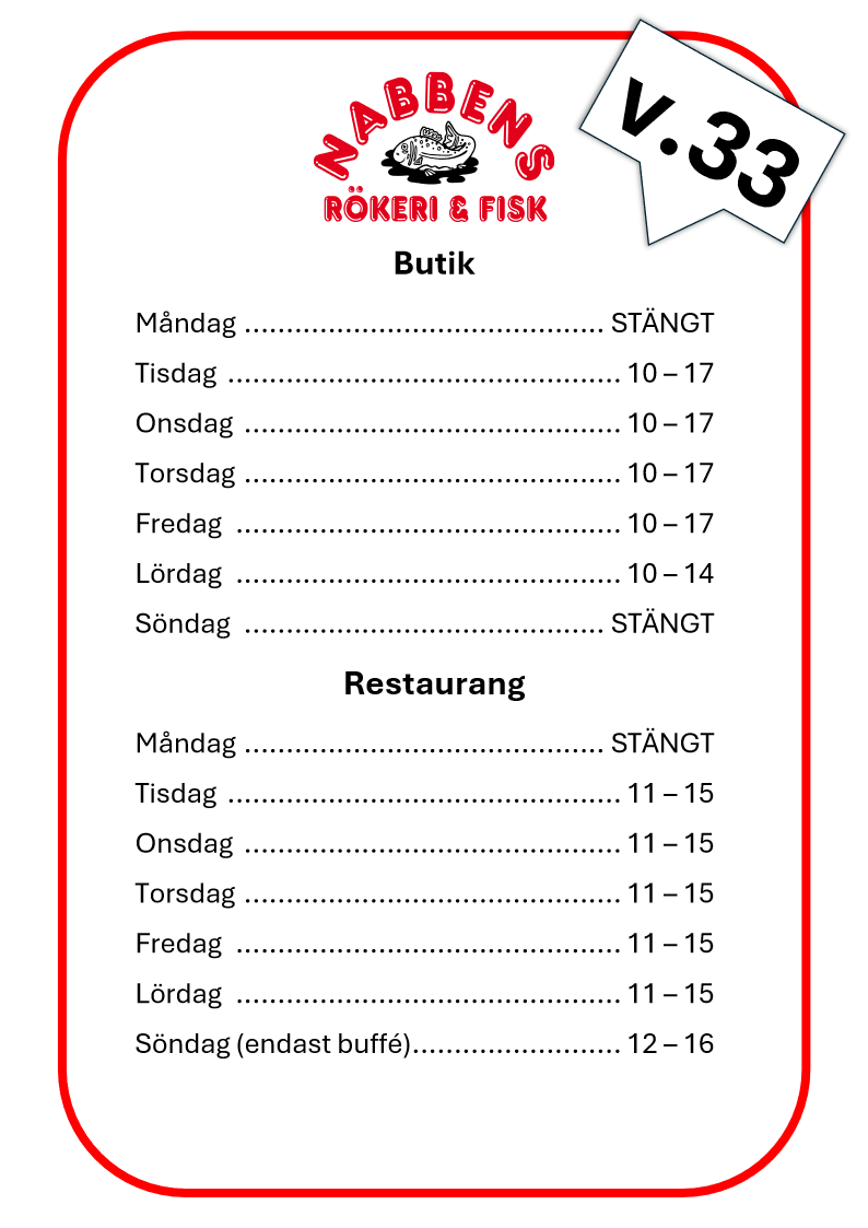 Nya öppettider!