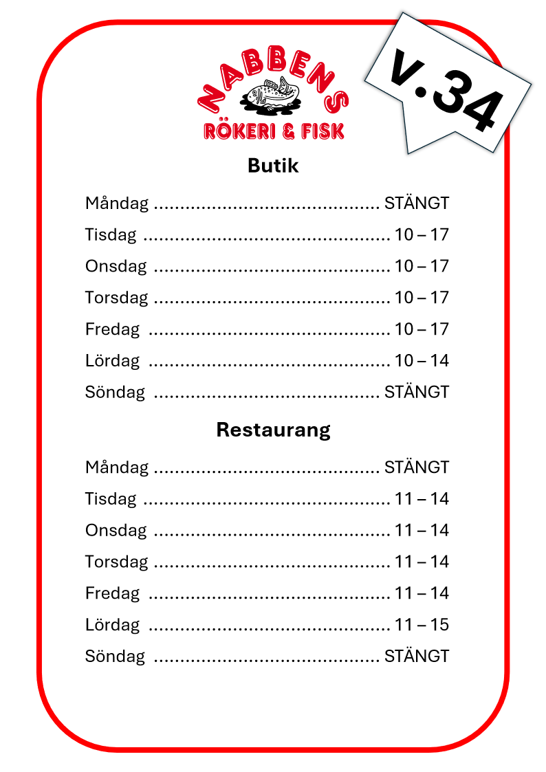 Nya öppettider!