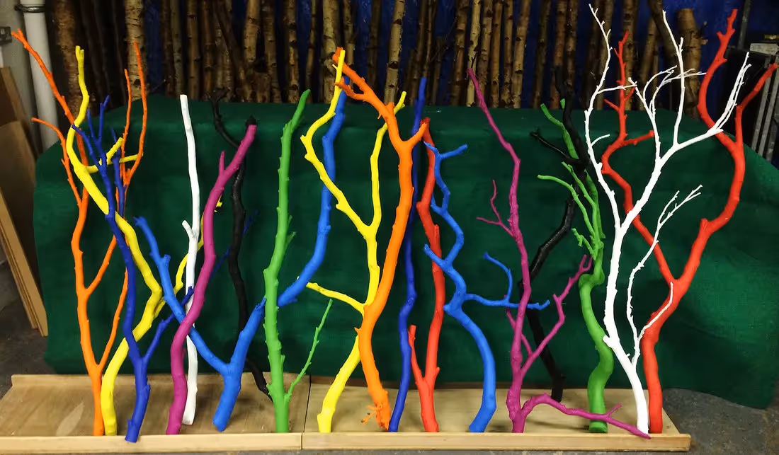 Coloured Branches by plantART for display example 001