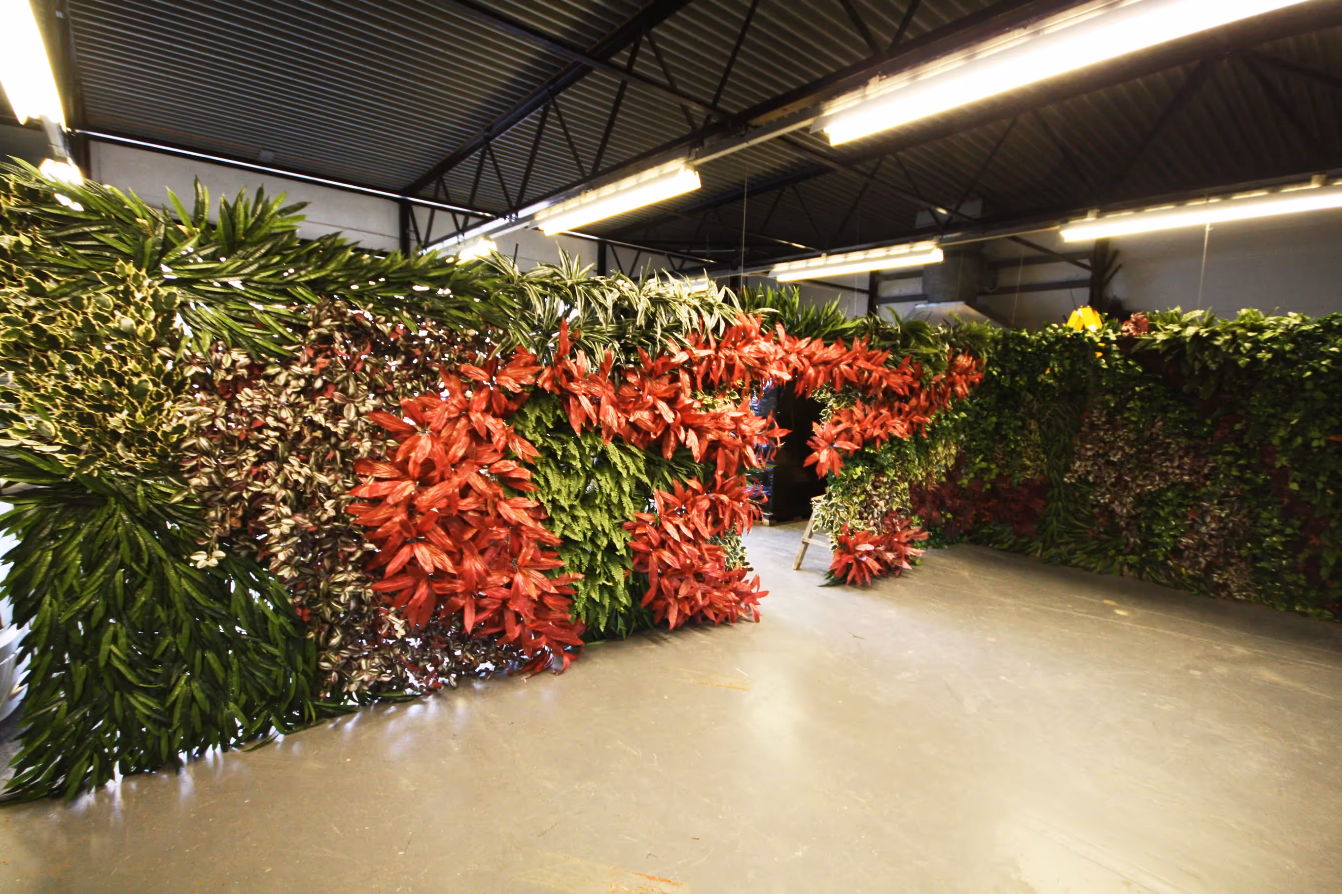Creative Idea with Artificial Mixed Foliage Green Wall Panels in venue 04