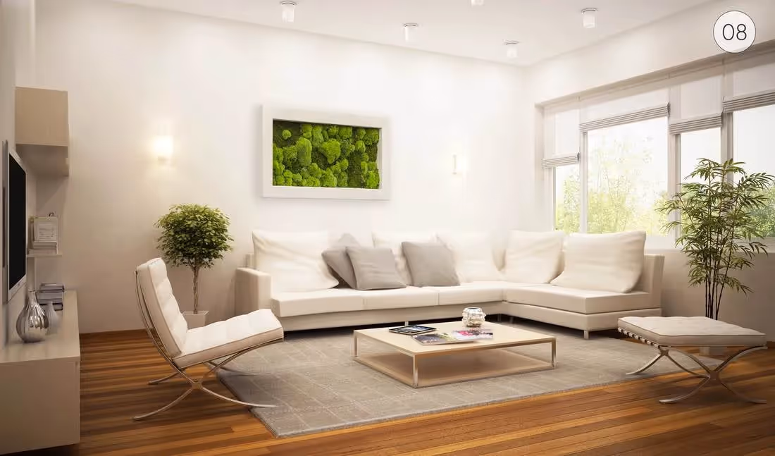 Creative use of HQ Preserved Moss Green Wall at home