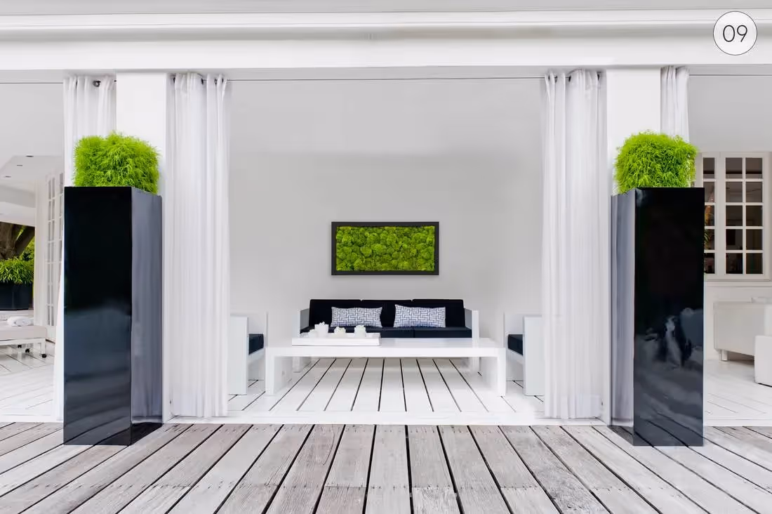 Creative use of HQ Preserved Moss Green Wall 10