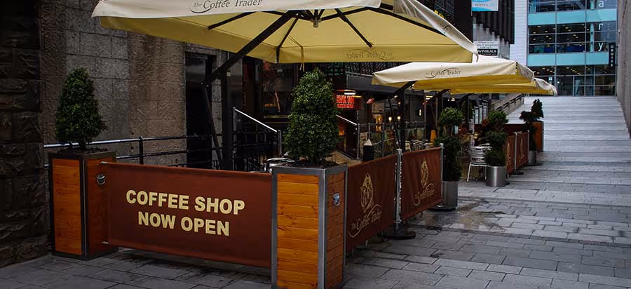 Relaxing at street level!