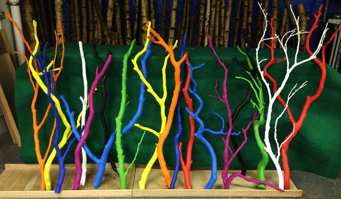 Coloured Branches by plantART for display example 001