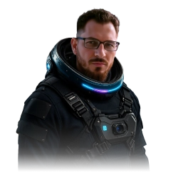 Foto do Flaviano, como astronauta, pronto pra te acompanhar na nova era dos Traders.