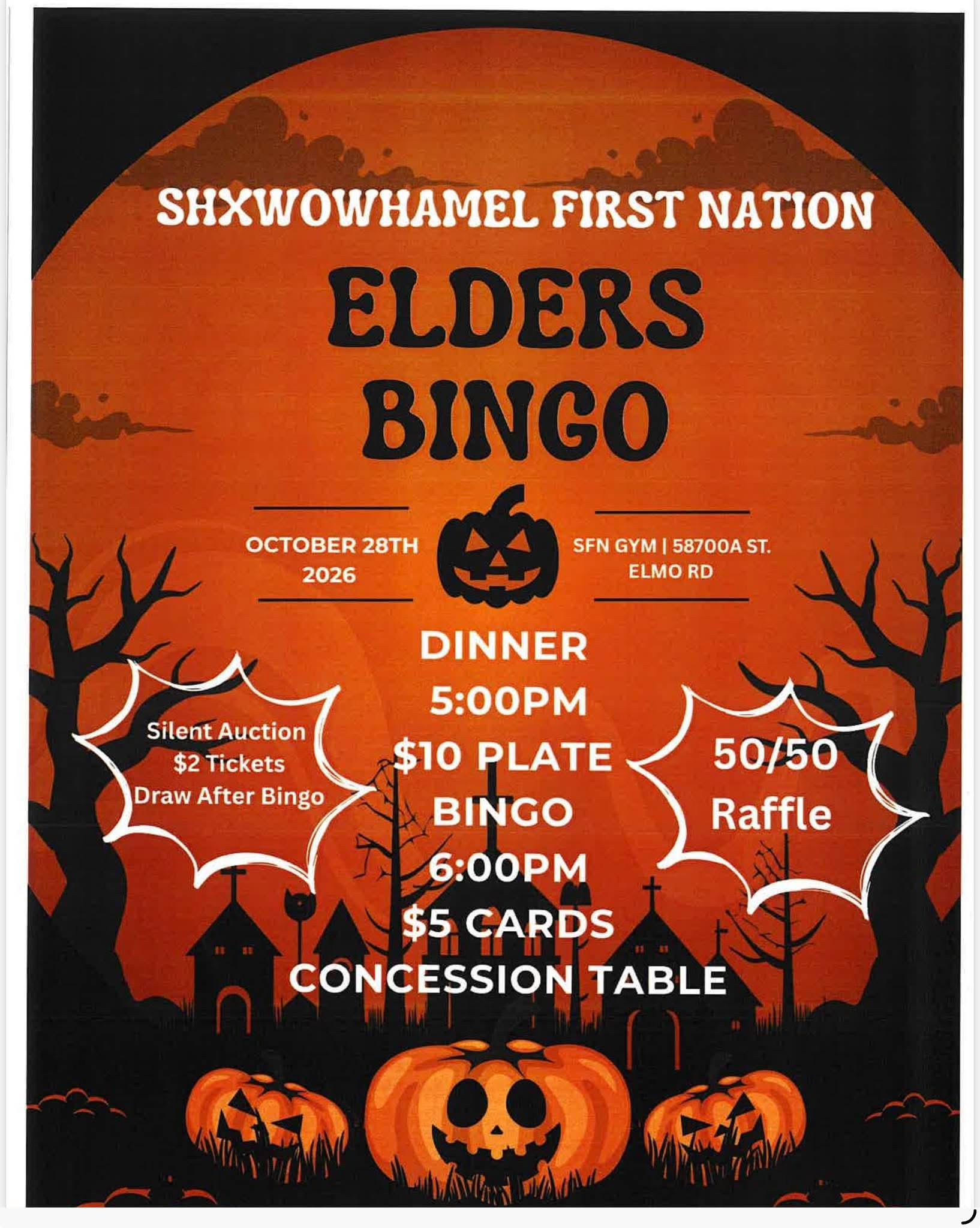 Elder's Bingo Returns!