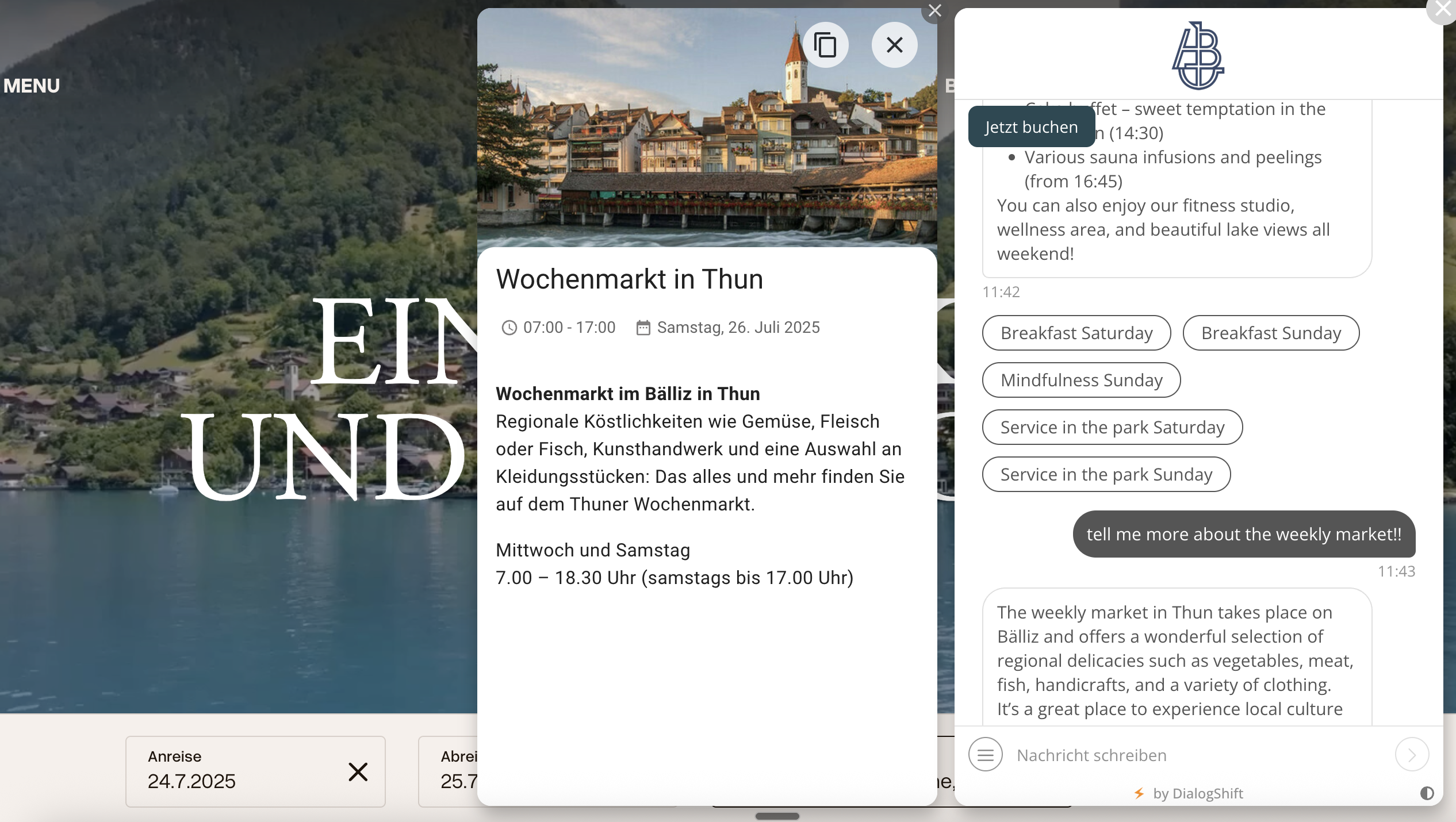 Integration mit Hotel MSSNGR: Wissensquelle für deine DialogShift Hotel-KI