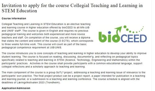 Collegial Teaching and Learning in STEM Education