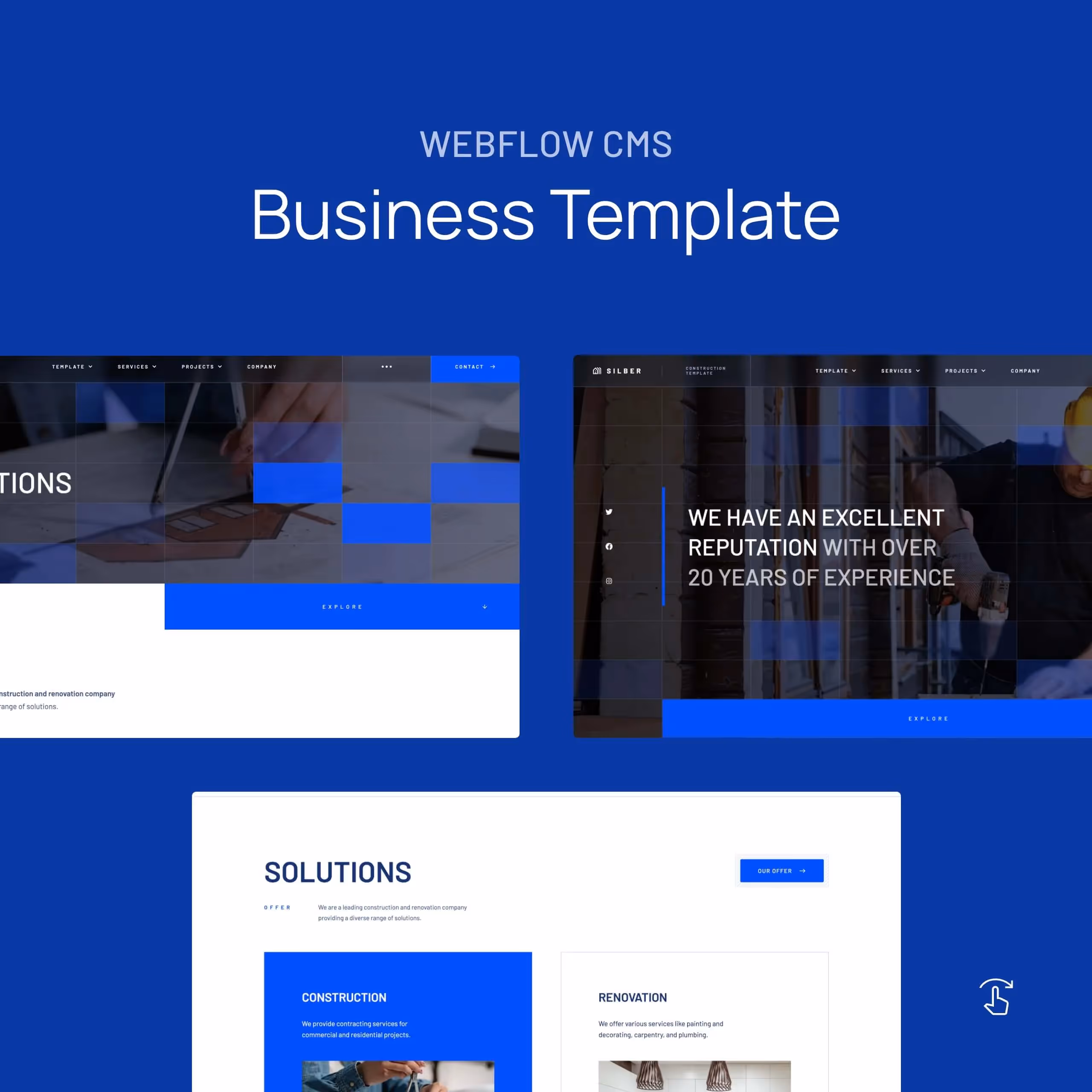 Silber - Construction Webflow website template