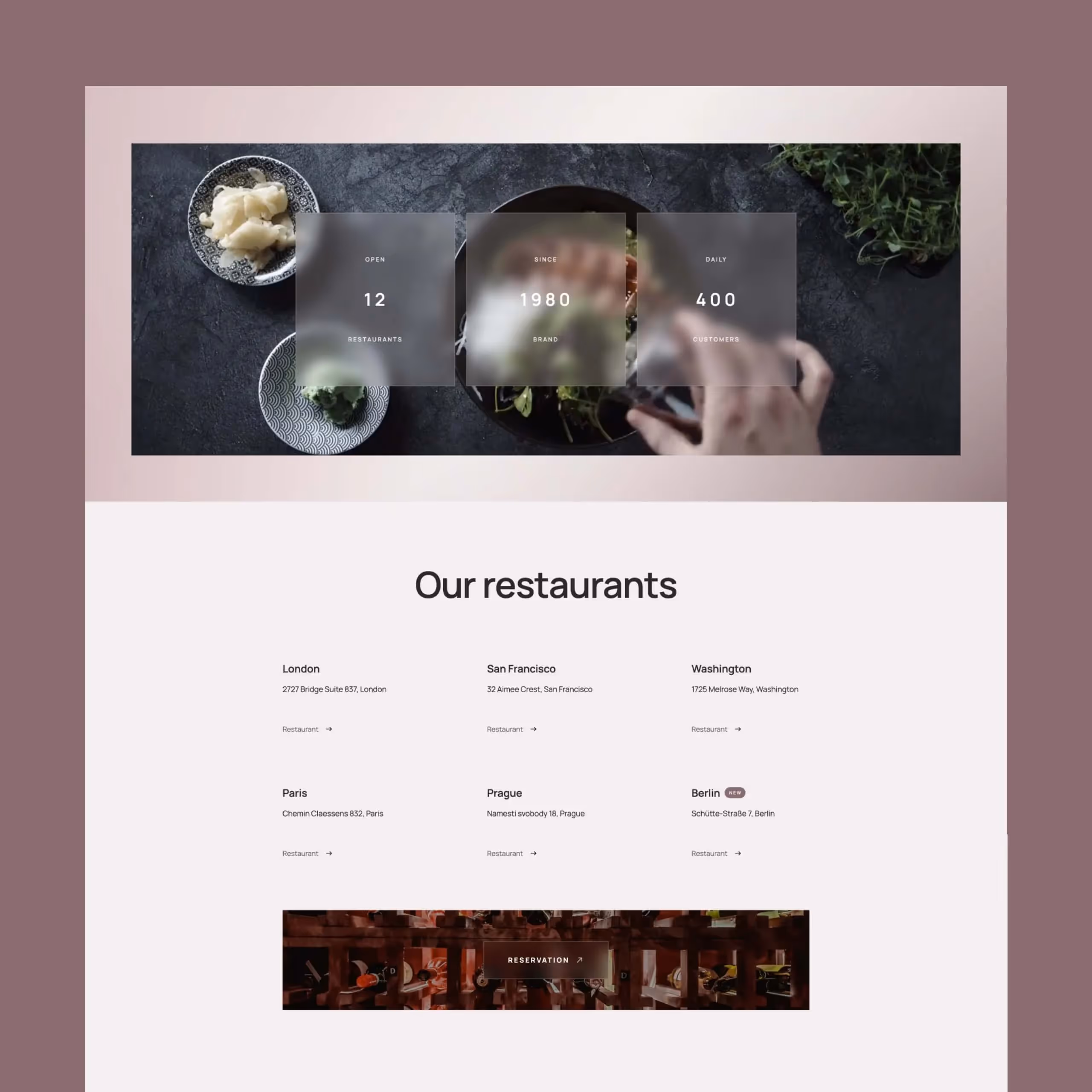 Taor - Restaurant Webflow website template