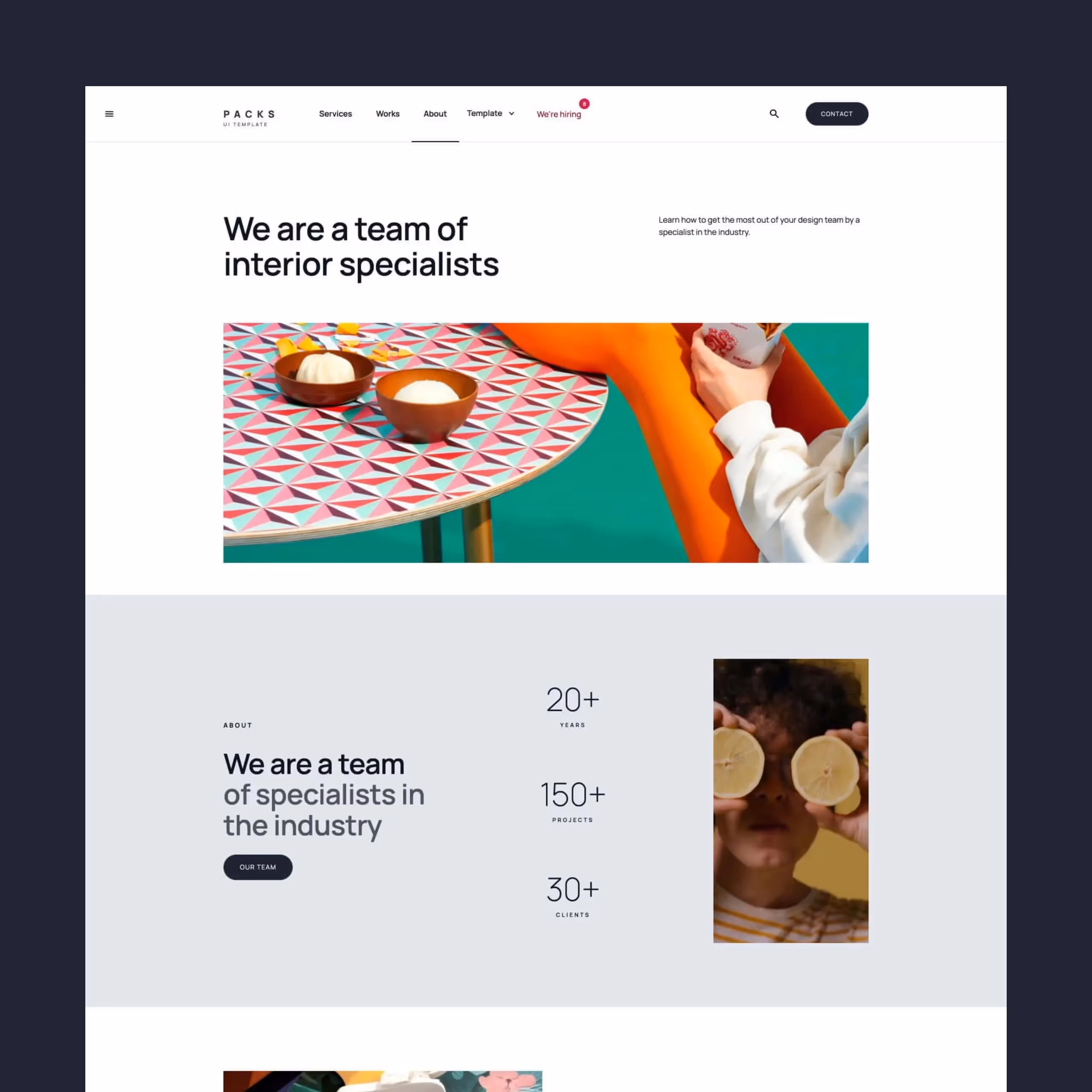 Packs - Business Webflow UI Kit template