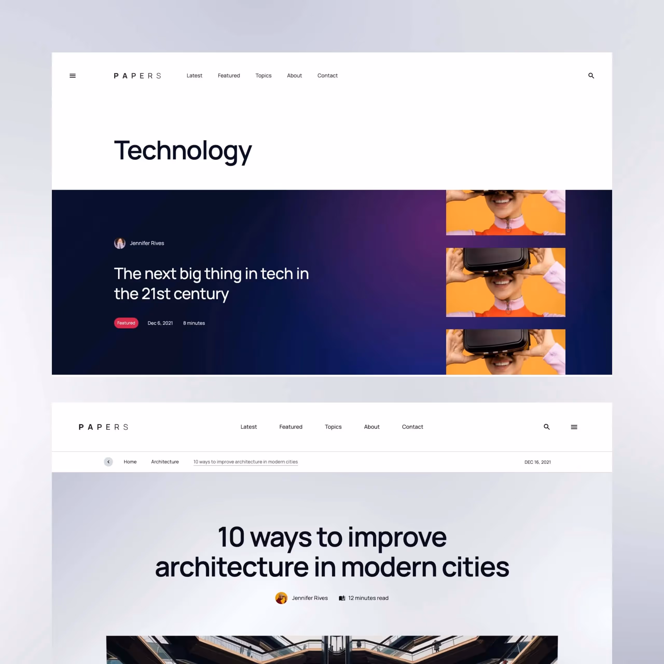 Papers - Blog Webflow website template