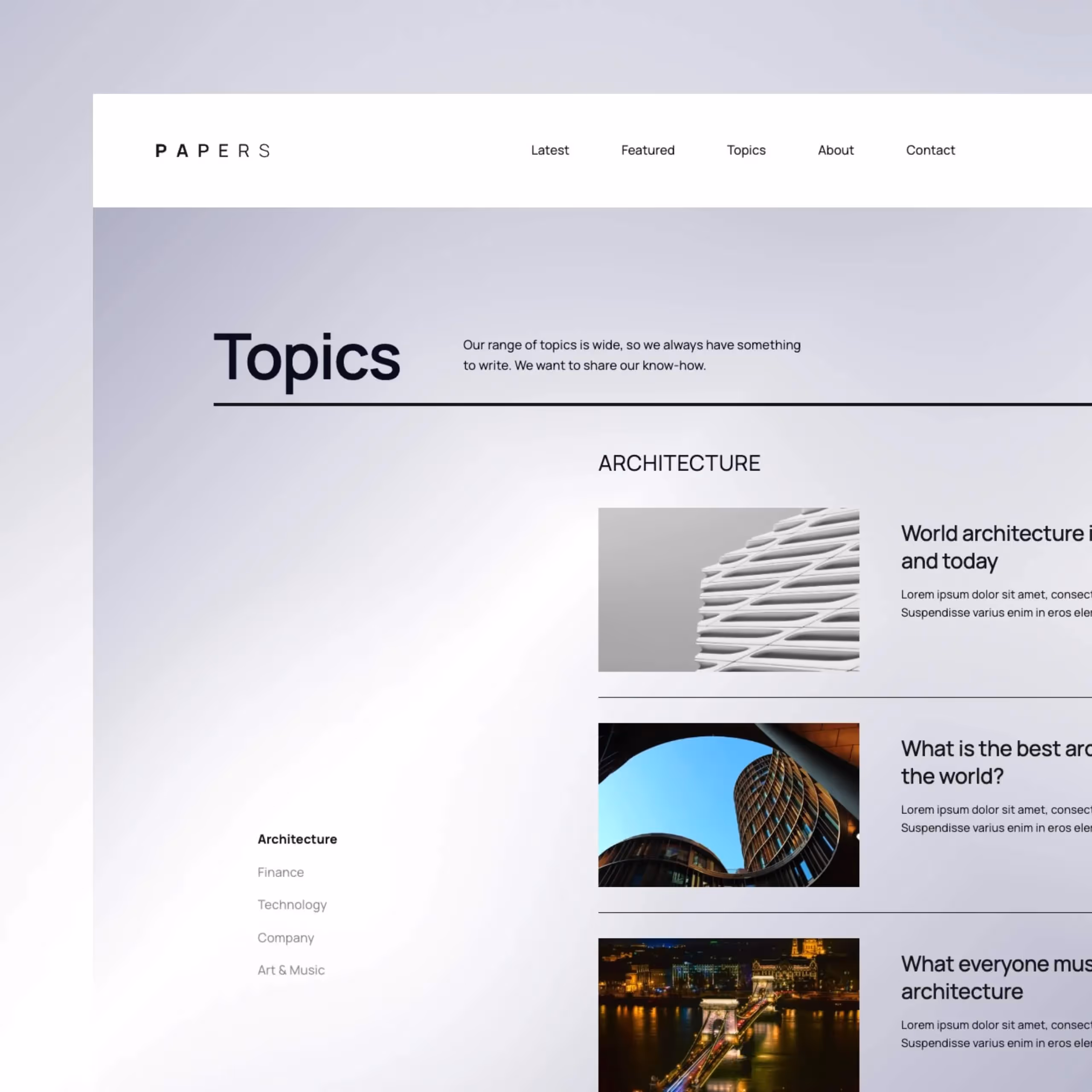 Papers - Blog Webflow website template