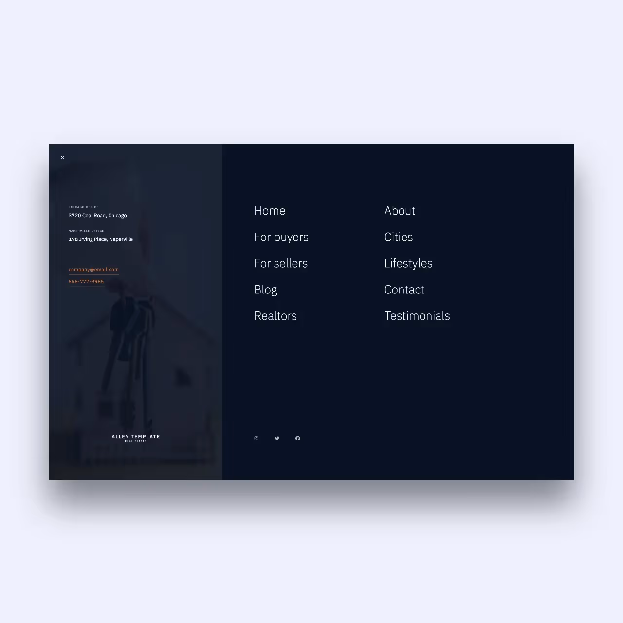 Alley - Real estate Webflow website template