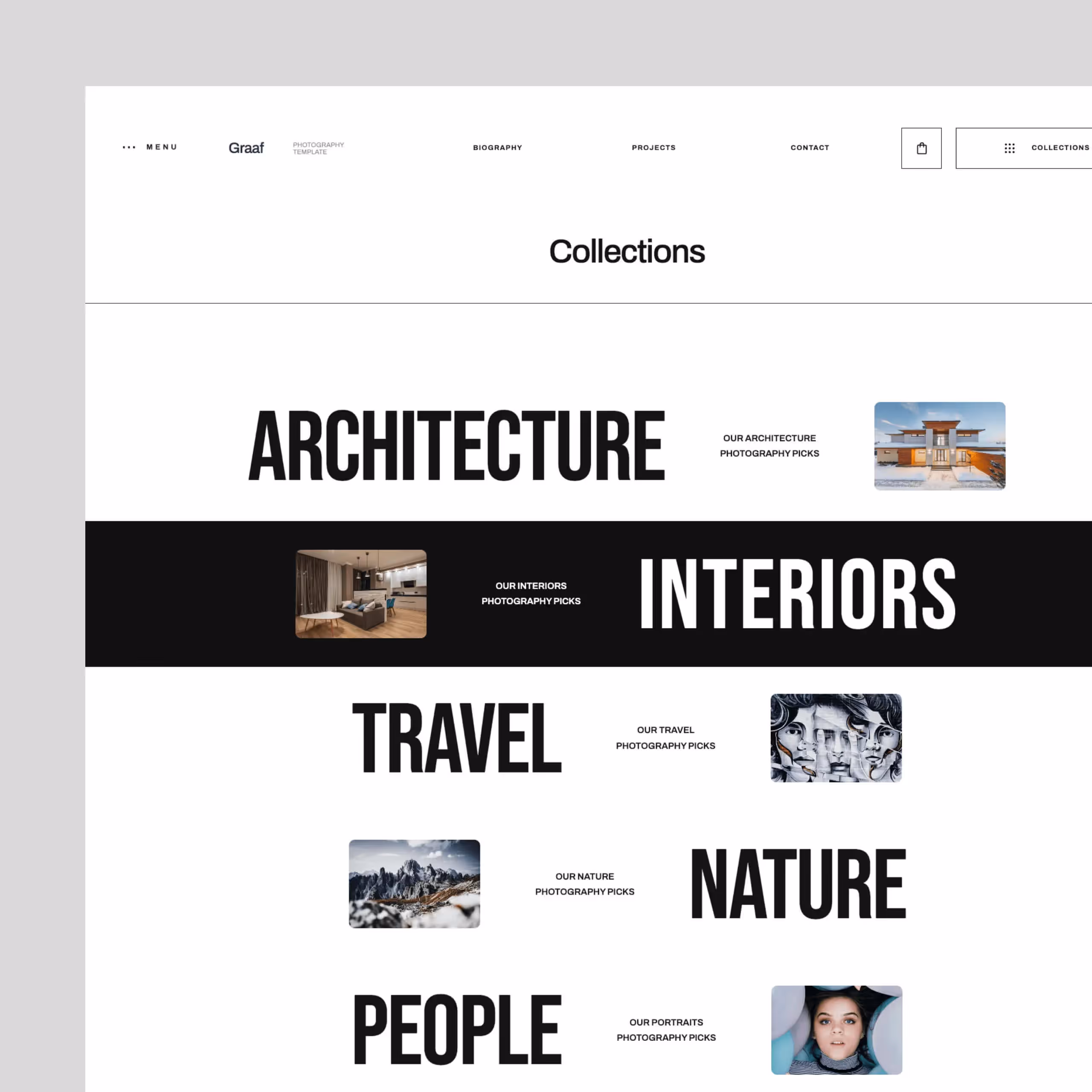Graaf - Photography Webflow website template