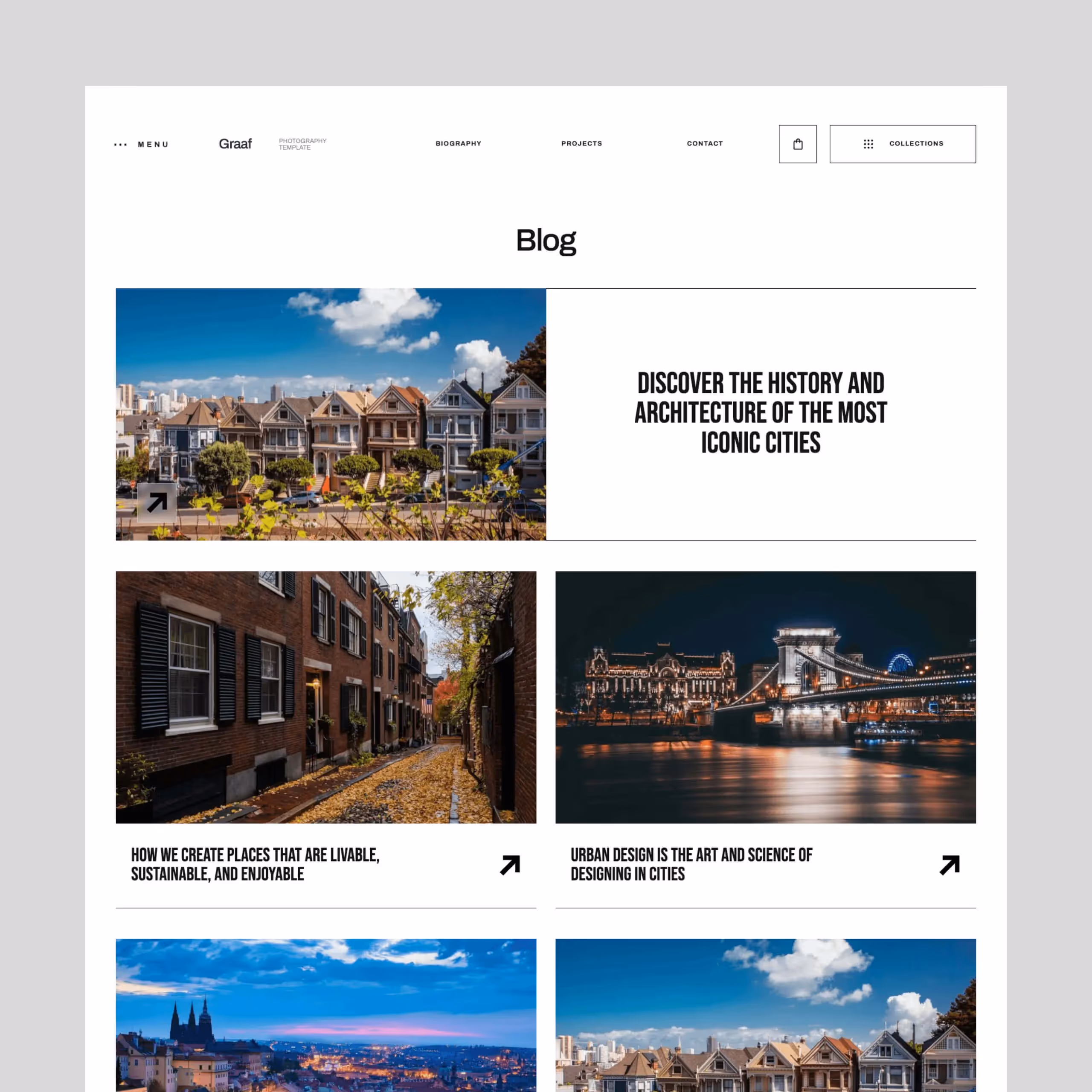 Graaf - Photography Webflow website template